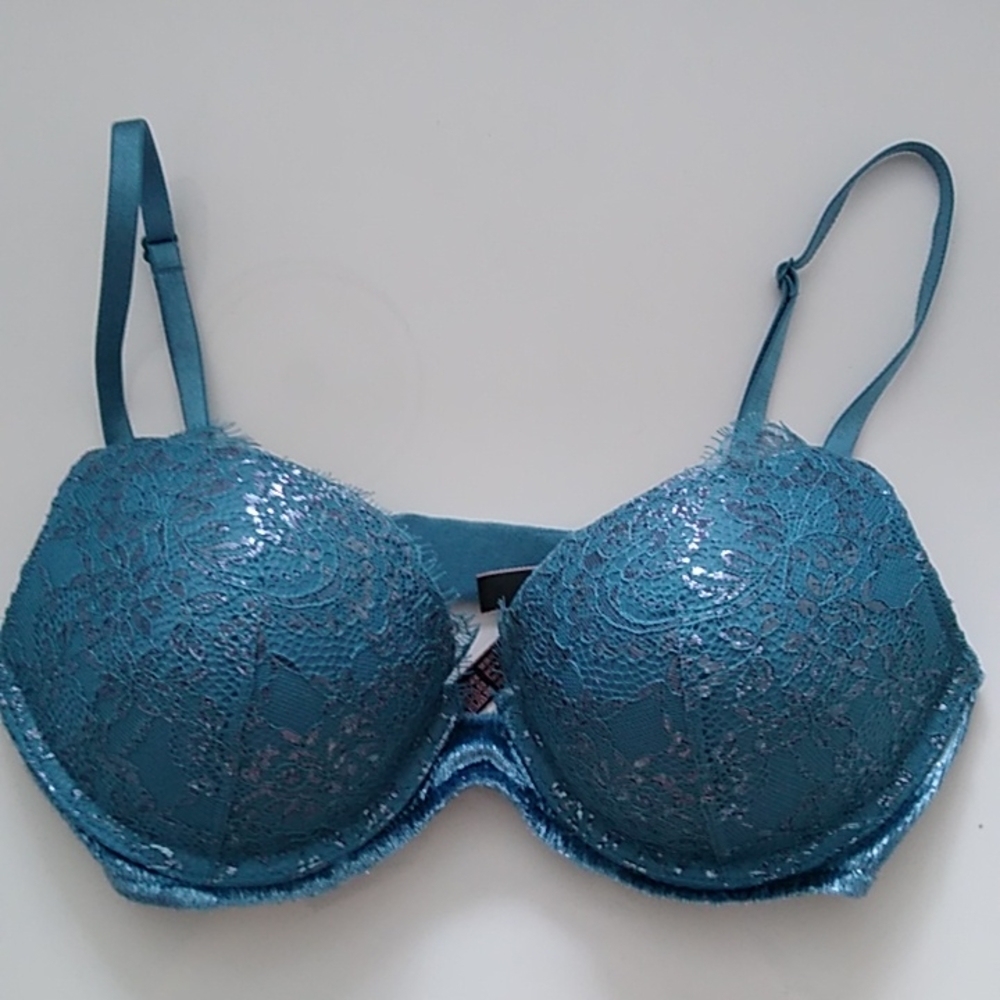 Victoria's Secret 34C Push Up Blue Bra
